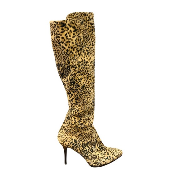 Stuart Weitzman Leopard Print Calf Hair Knee High Boots 9.5M - Picture 10 of 10